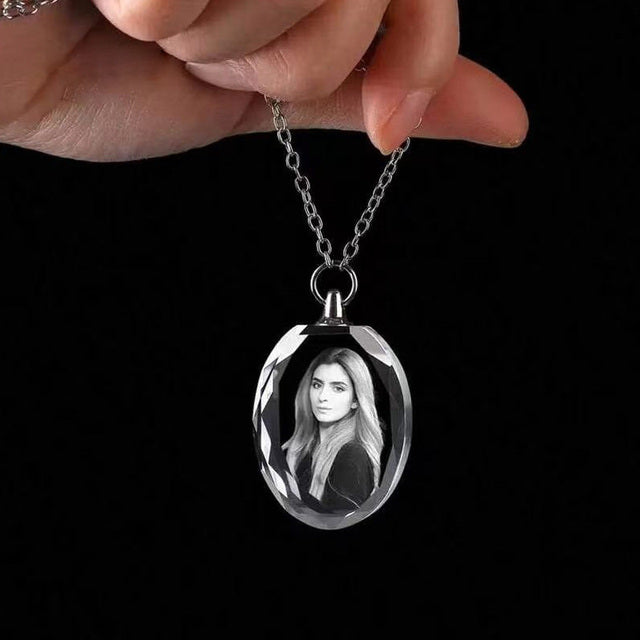 Soul Link: Matching Custom Photo Crystal Heart for Humans