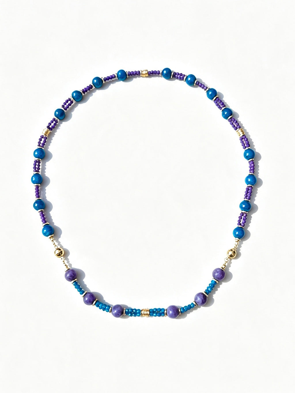 Violet Galaxy | 2 in 1 Magnetic Crystal Necklace in Apatite & Lepidolite