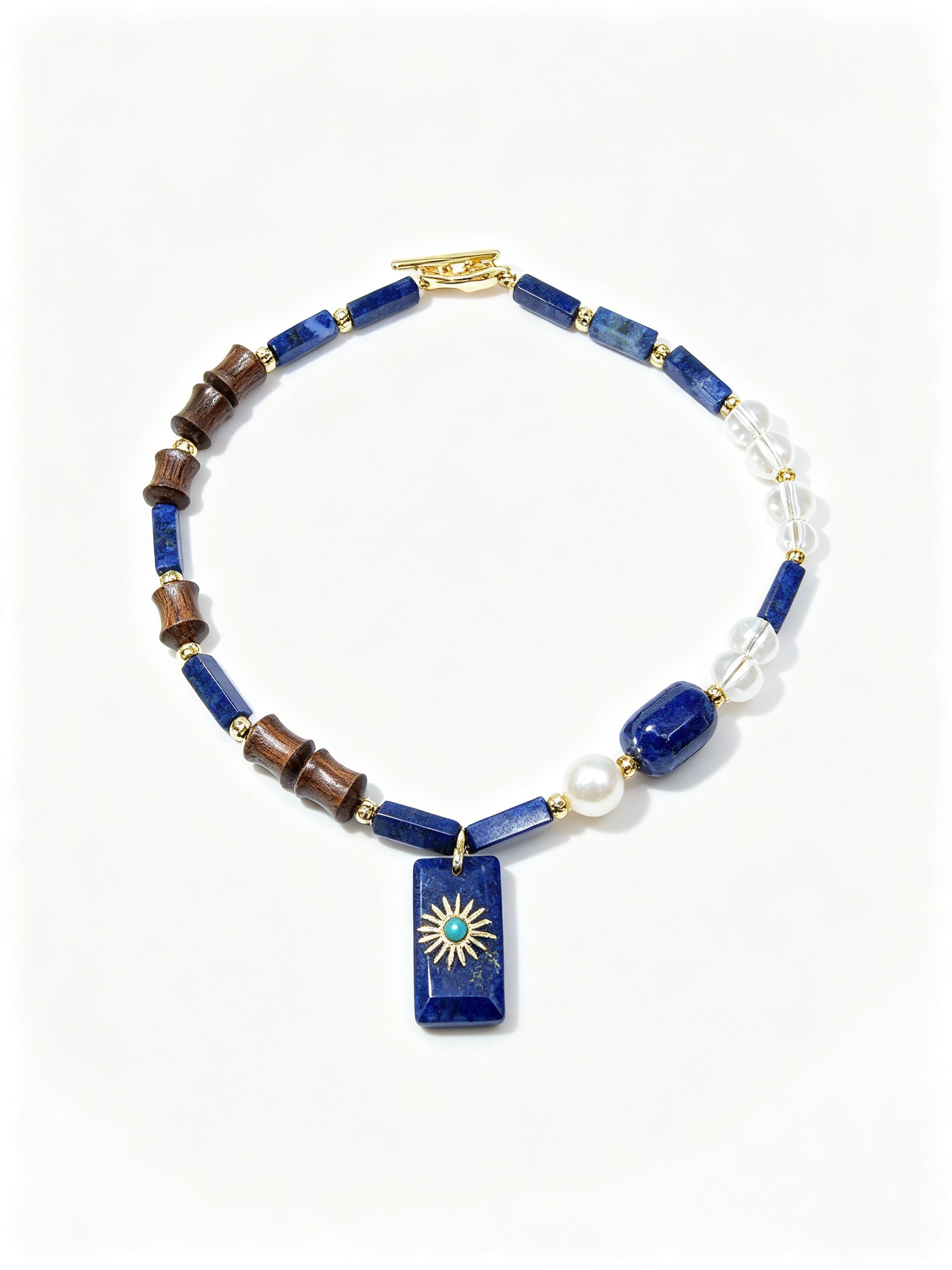Muttu Nyx Pet Crystal Necklace - Dark Crystal Dog Necklace Front View
