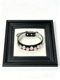 Crystal Charm Pet Collar – Handmade Natural Crystal and Amazonite Strawberry Pink Collar for Cats and Dogs