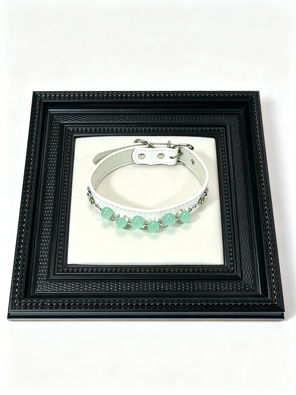 Crystal Charm Pet Collar – Handmade Natural Crystal and Amazonite Collar for Cats and Dogs