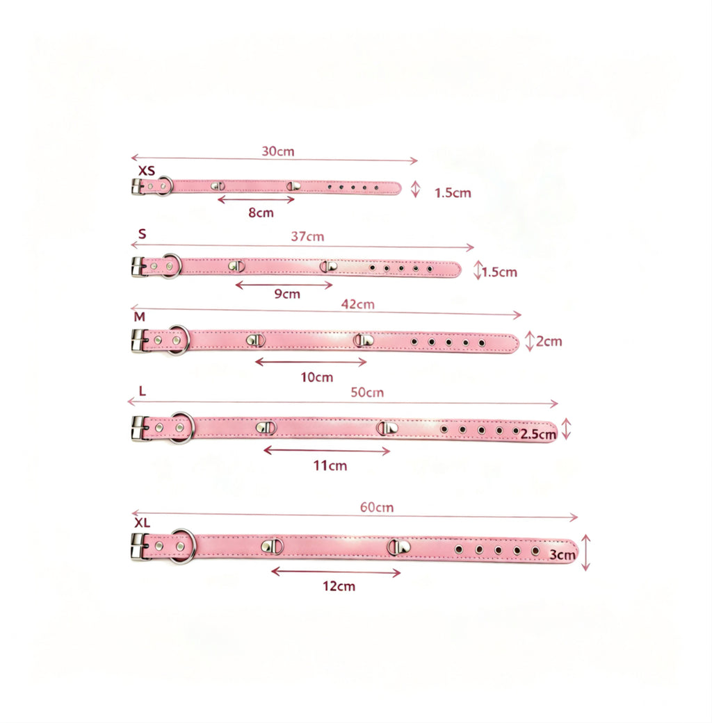 Crystal Charm Pet Collar – Handmade Natural Crystal and Strawberry Pink Collar for Cats and Dogs