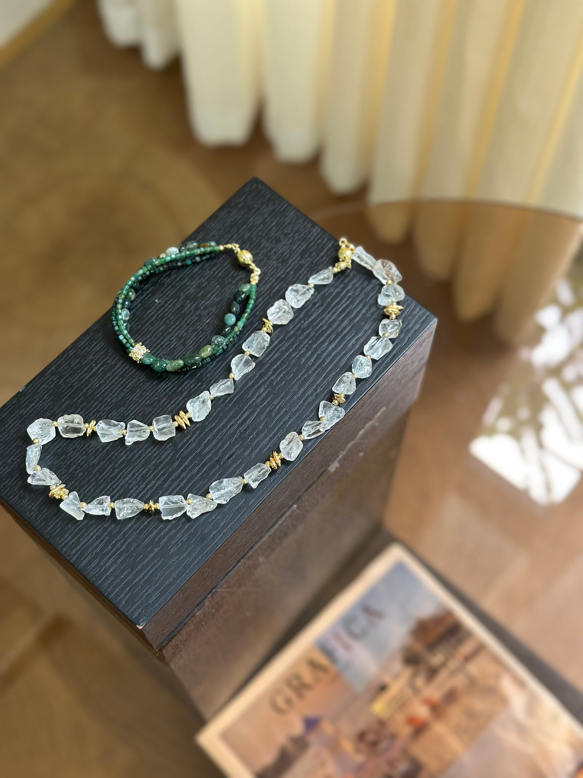 Forest Veil | Matching Owner and Pet Jewelry | 2 in 1 Magnetic Crystal Necklace