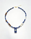 Muttu Nyx Pet Crystal Necklace - Dark Crystal Dog Necklace Front View