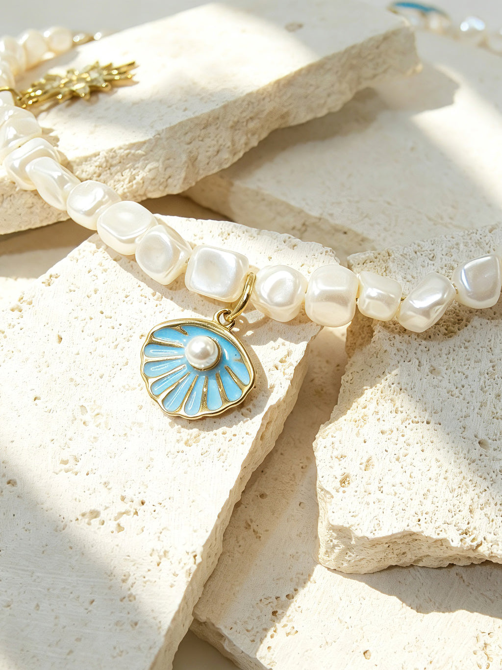 Muttu Thalassa Necklace - Luxury Ocean Pet Accessories Flat Lay