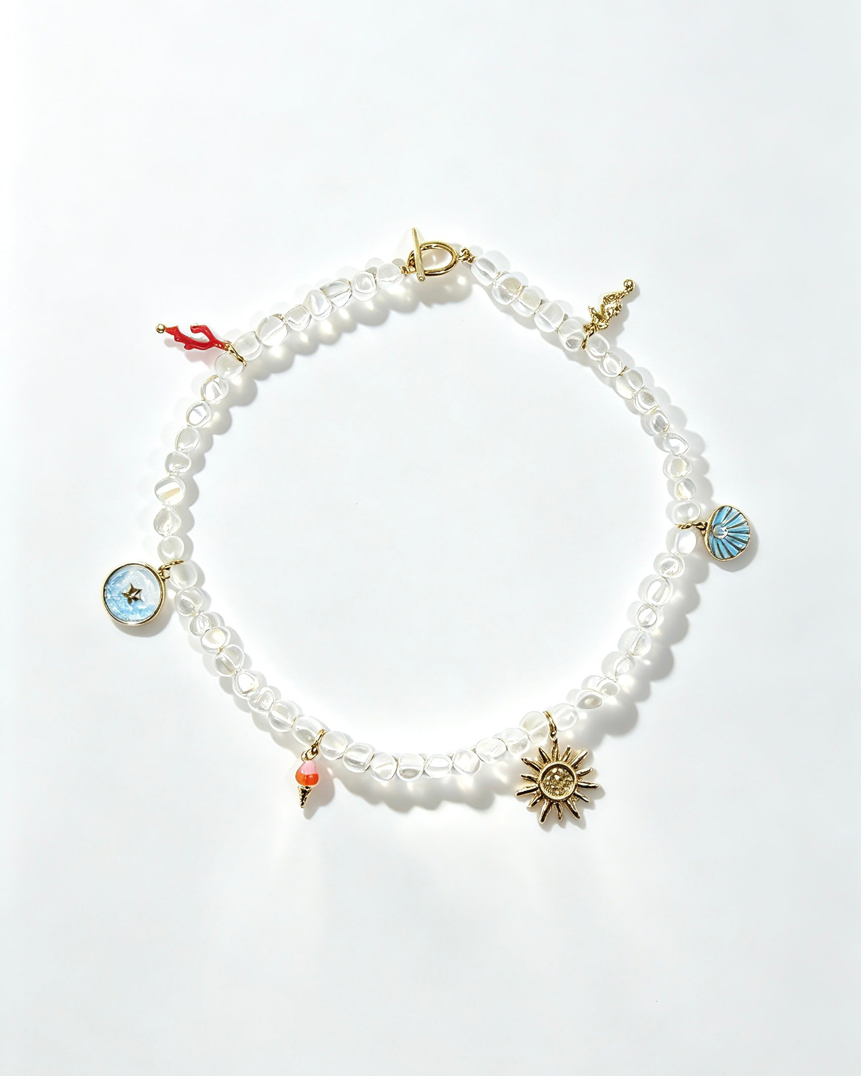 Muttu Thalassa Necklace - Designer Ocean Crystal Dog Jewelry