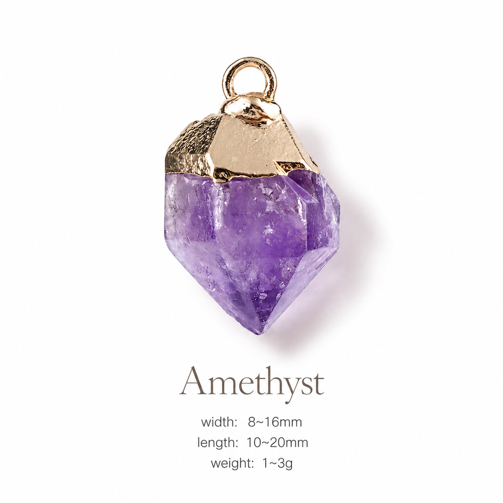 Handmade Raw Crystal Pet Charm Pendant