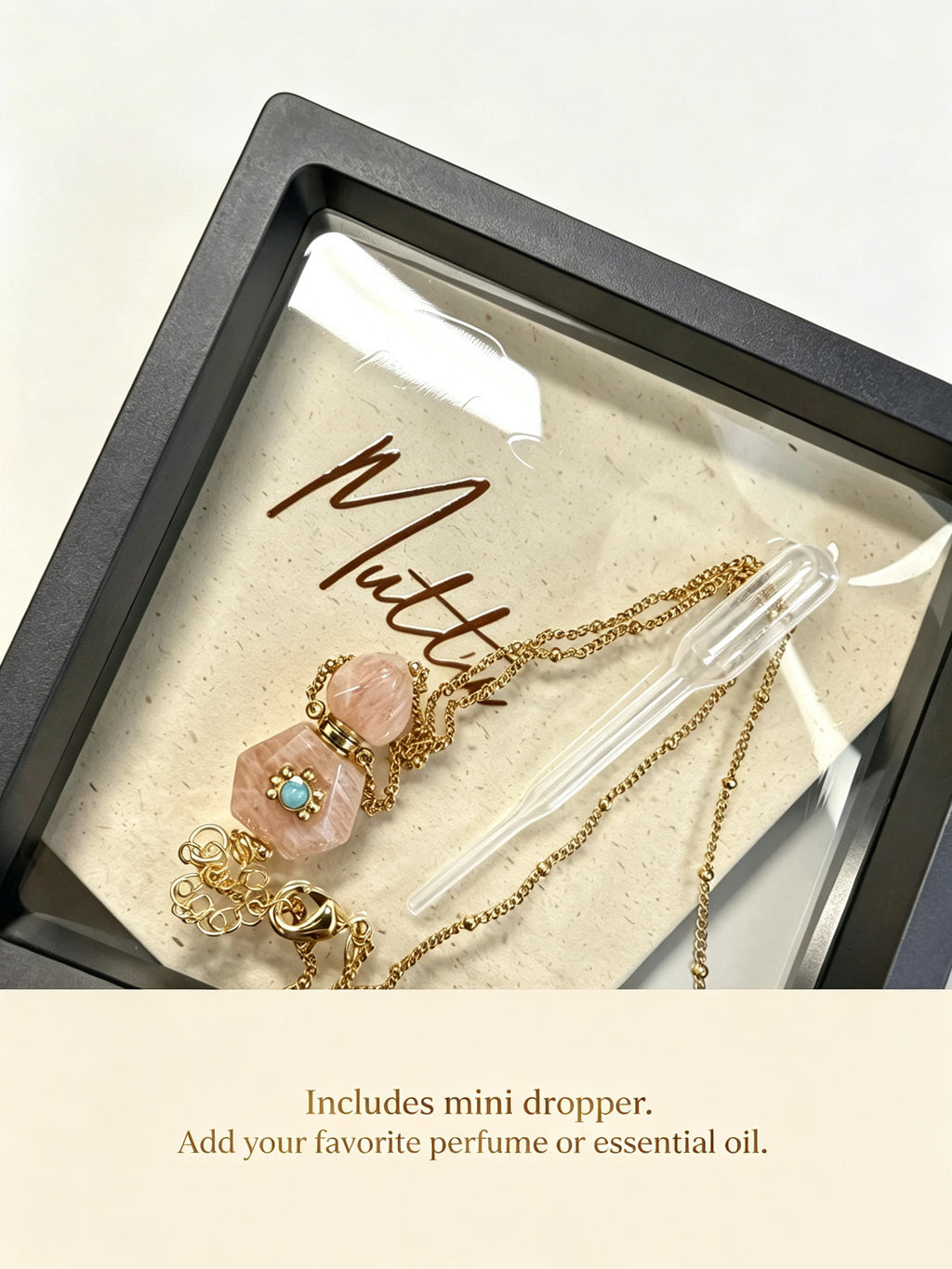 Lumina Crystal Perfume Bottle Necklace