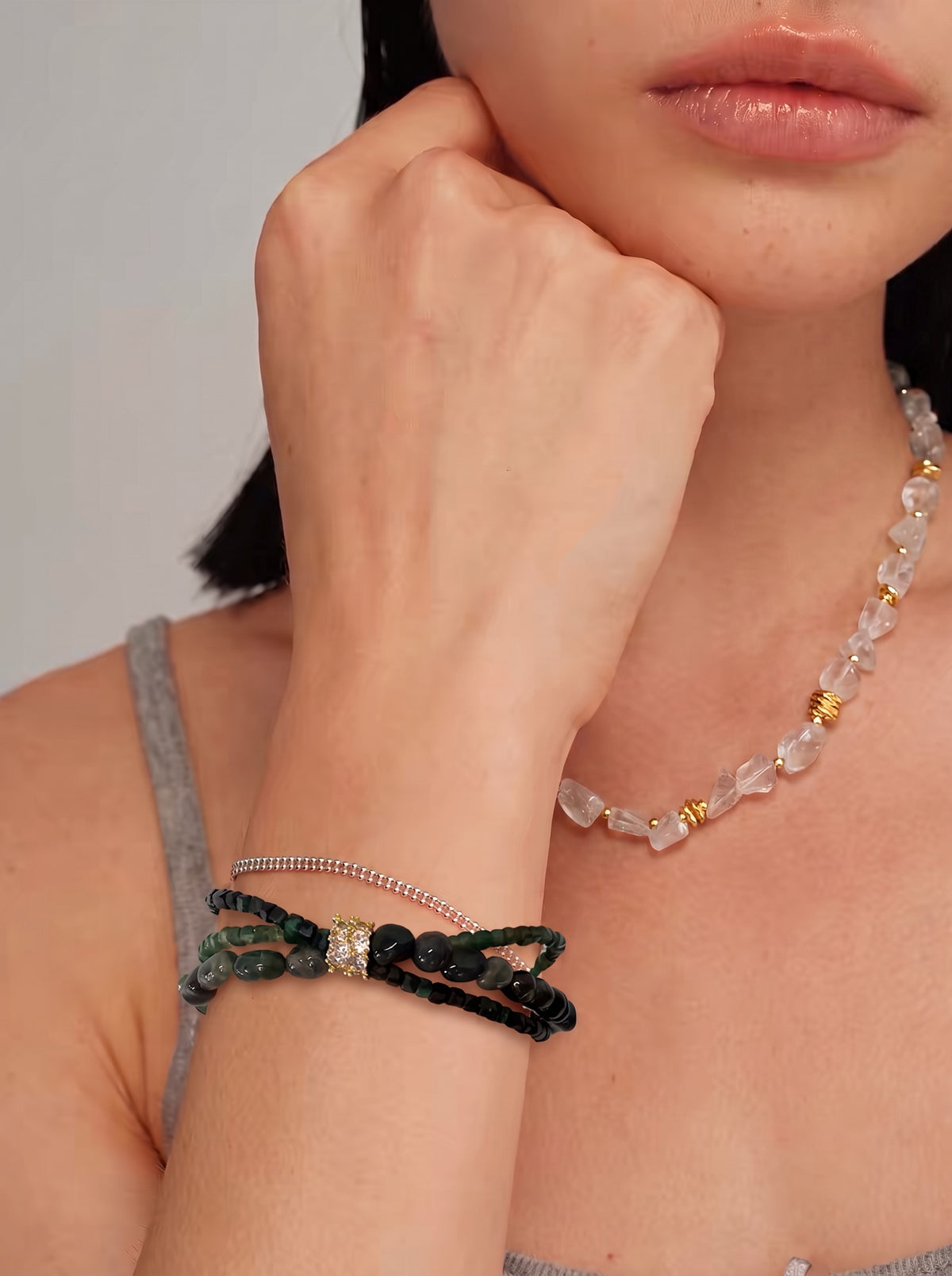 Forest Veil | Matching Owner and Pet Jewelry | 2 in 1 Magnetic Crystal Necklace