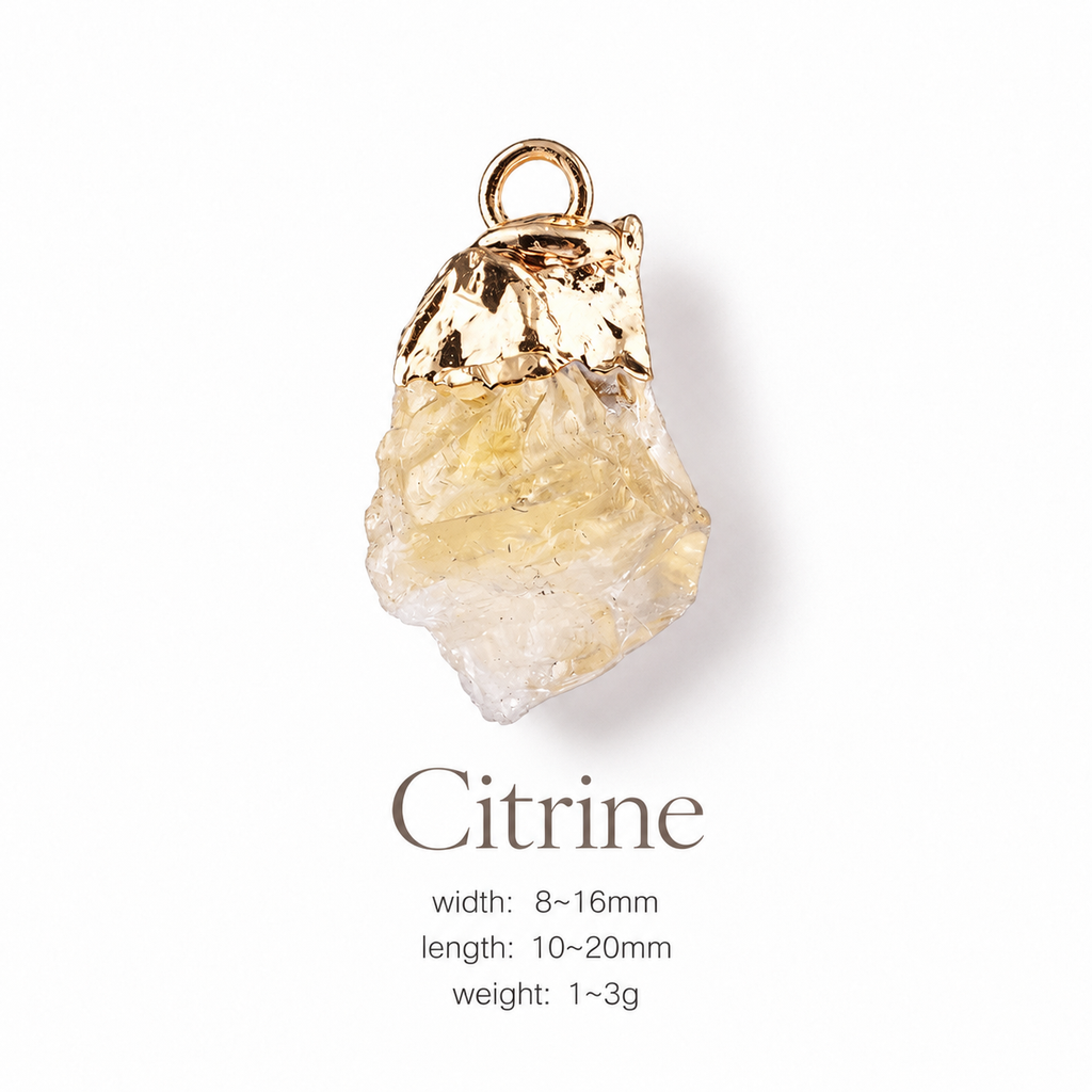 Handmade Raw Crystal Pet Charm Pendant