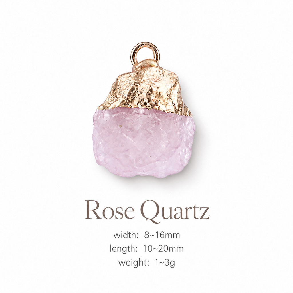 Handmade Raw Crystal Pet Charm Pendant