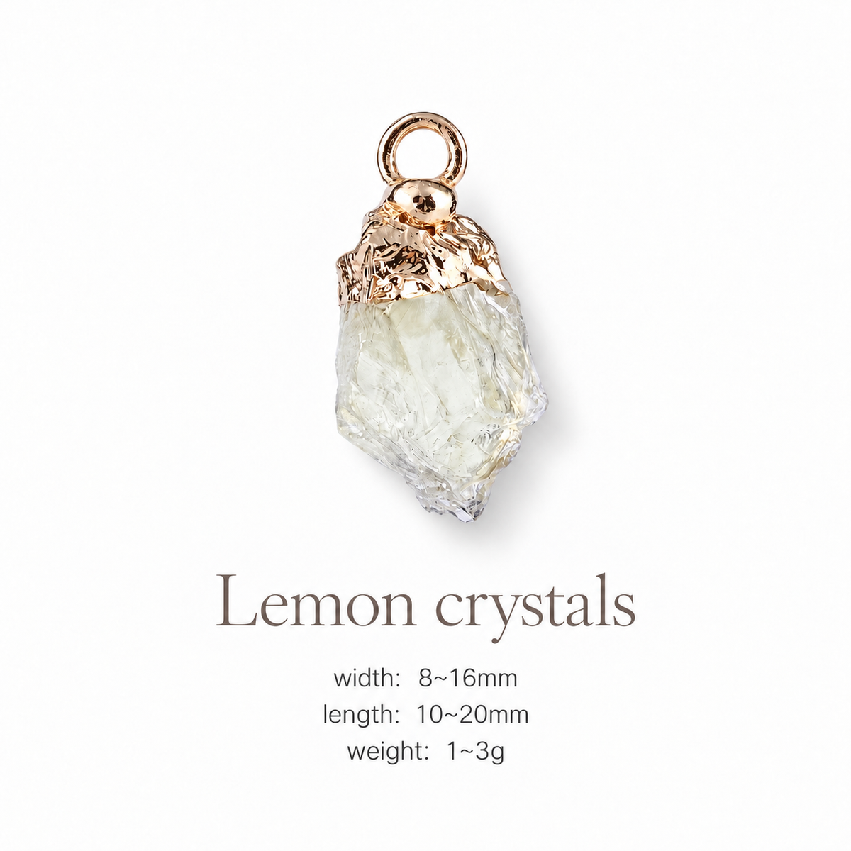 Handmade Raw Crystal Pet Charm Pendant