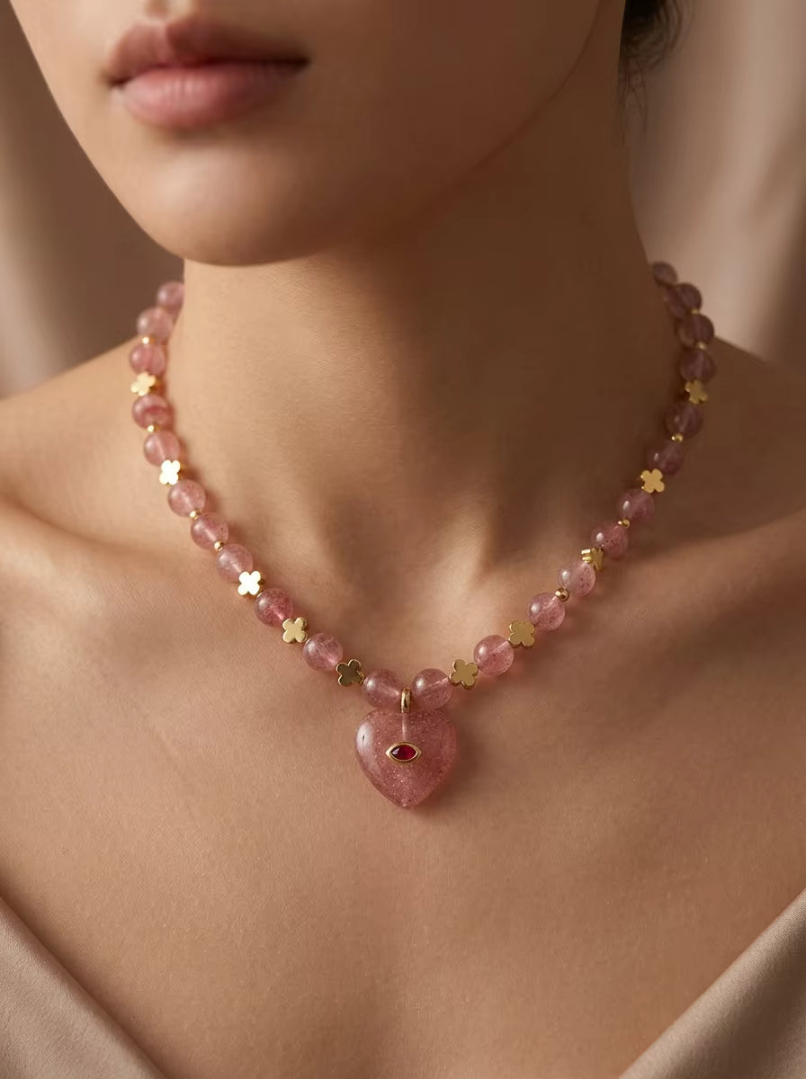 Muttu Amora Pet Crystal Necklace - Dog Wearing Amora Crystal Necklace