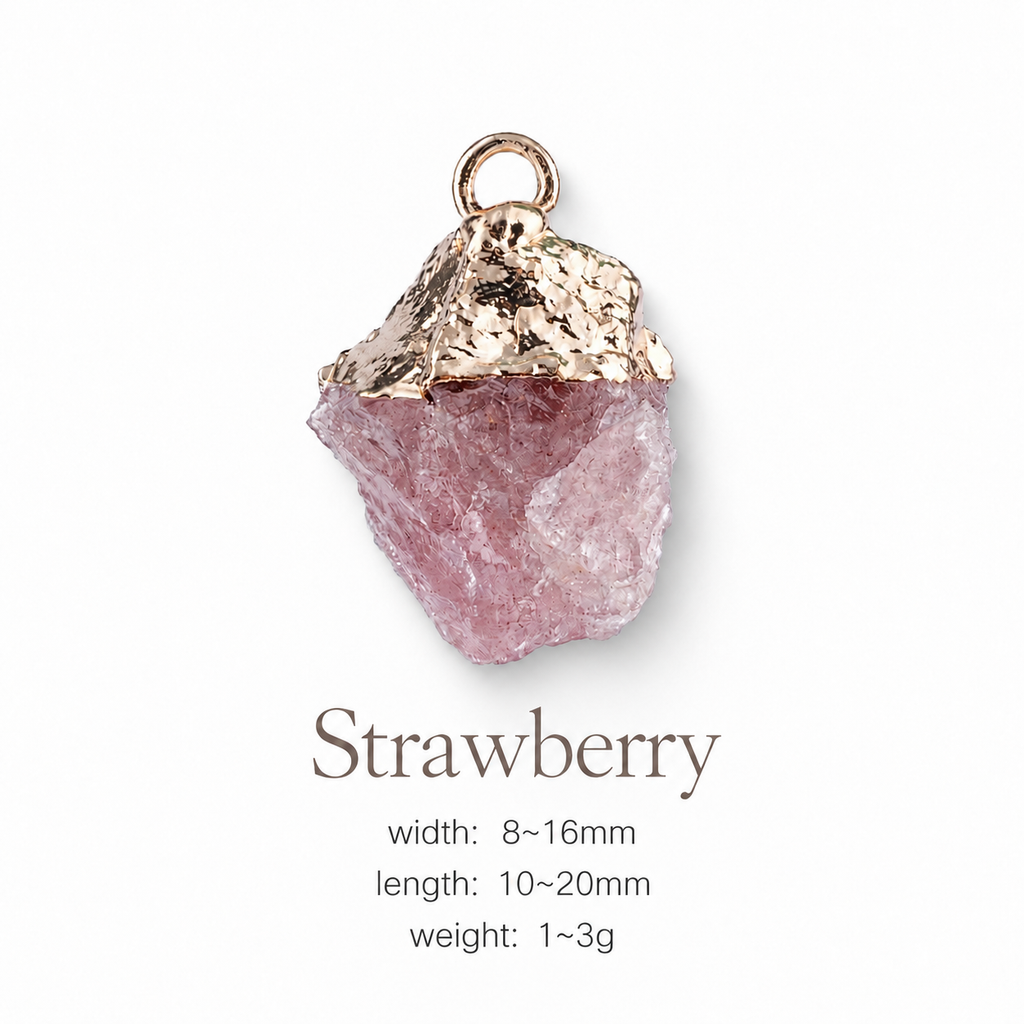 Handmade Raw Crystal Pet Charm Pendant