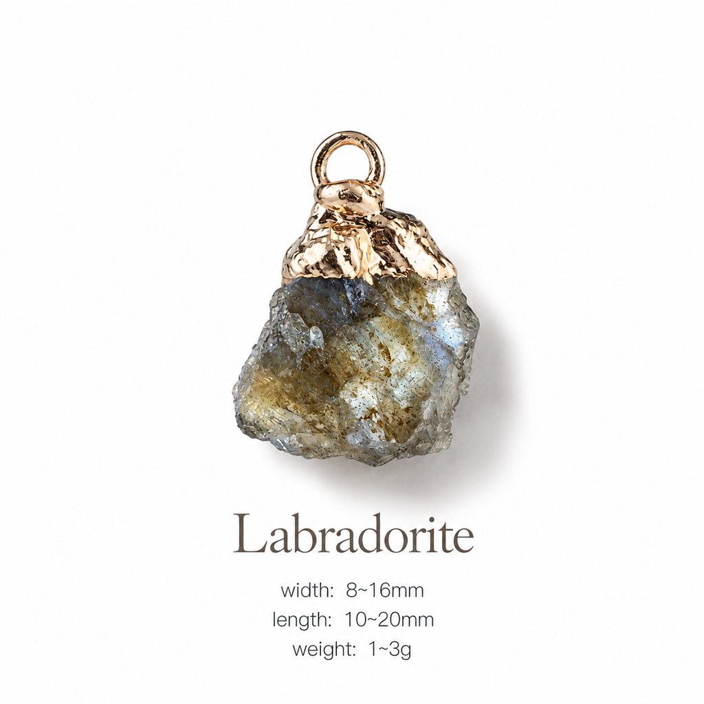Handmade Raw Crystal Pet Charm Pendant