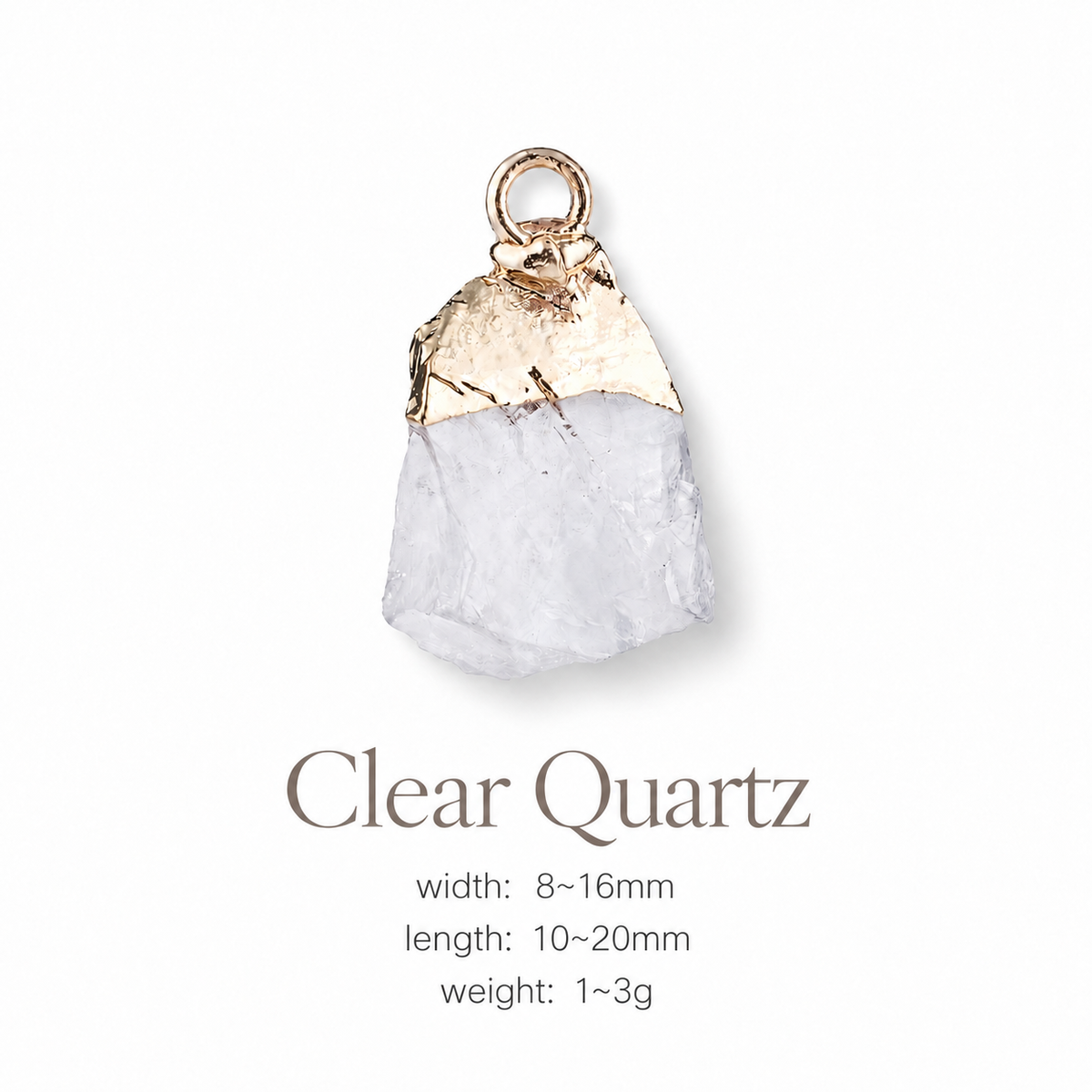 Handmade Raw Crystal Pet Charm Pendant