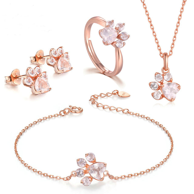 "Eternal Bond" Rose Quartz Matching Jewelry Set (Owner & Pet)