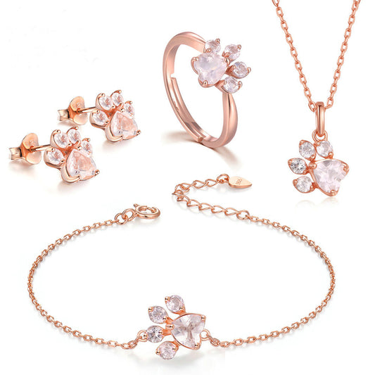 "Eternal Bond" Rose Quartz Matching Jewelry Set (Owner & Pet)