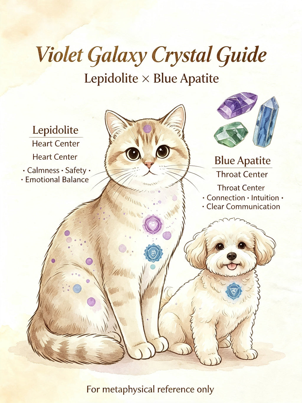 Violet Galaxy | 2 in 1 Magnetic Crystal Necklace in Apatite & Lepidolite