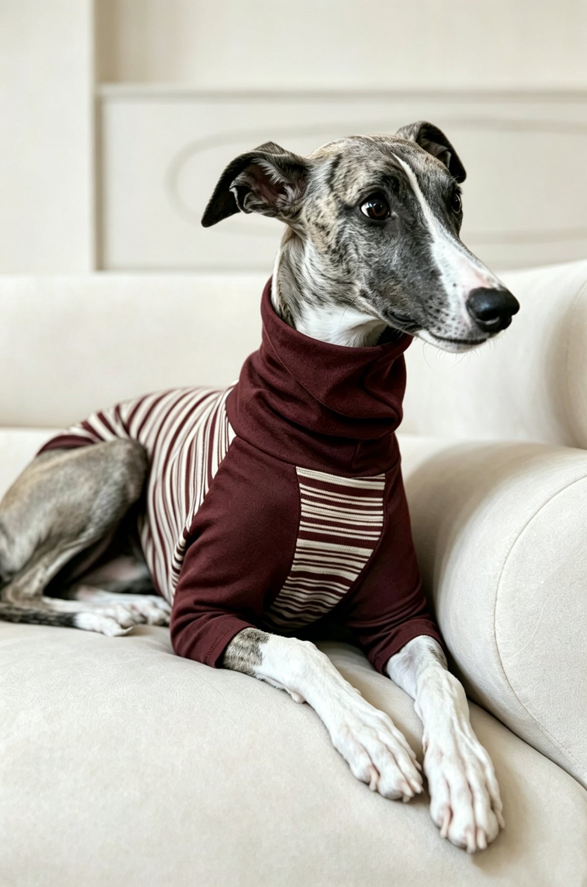 Striped Velvet Base Layer | Lightweight & Cozy Dog Tee