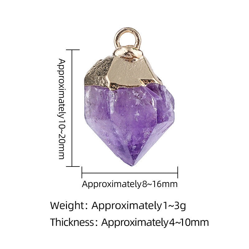 Handmade Raw Crystal Pet Charm Pendant