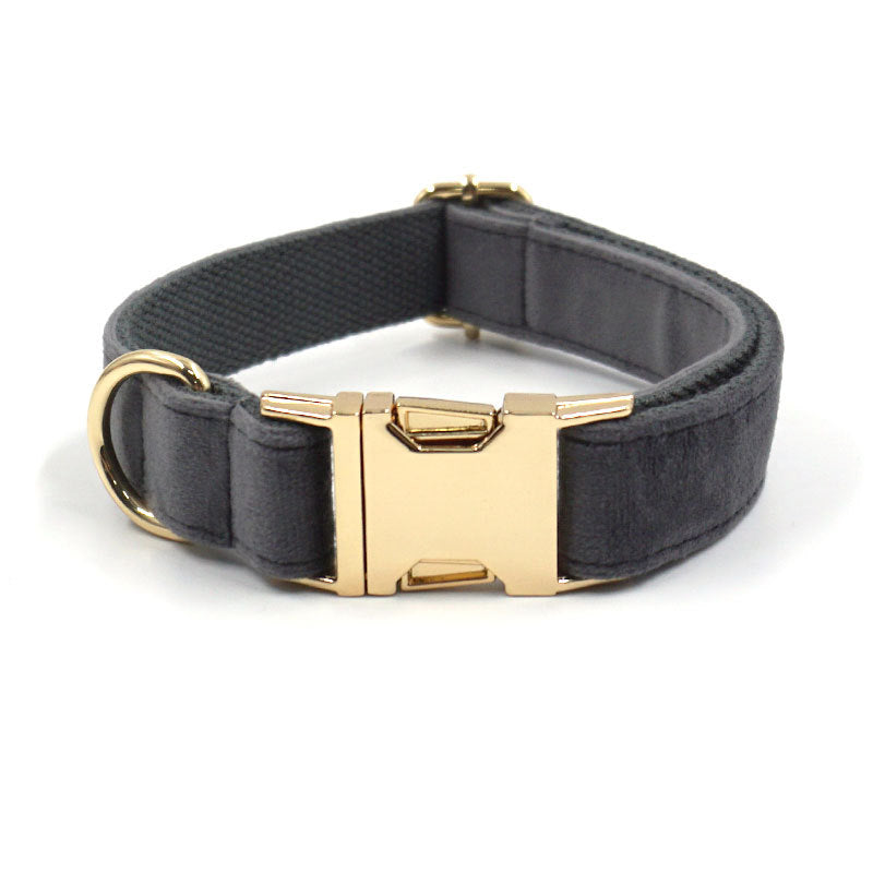 Muttu Soft Velvet Pet Collar - Premium Dog Accessories Flat Lay
